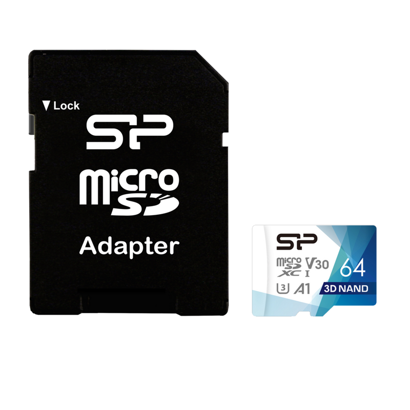 Silicon Power Superior Pro V30 64GB Memory Card with Adapter